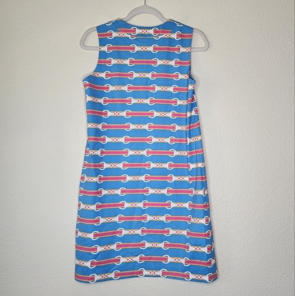 Sailor - Sailor Blue Horse Bit Seaport Sleeveless Shift Dress S - Picture 5 of 6